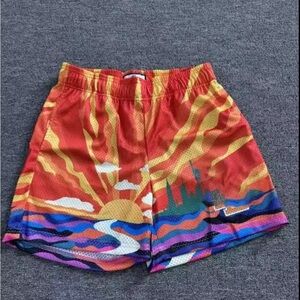EE NYC Sunset Yellow Graphic Shorts